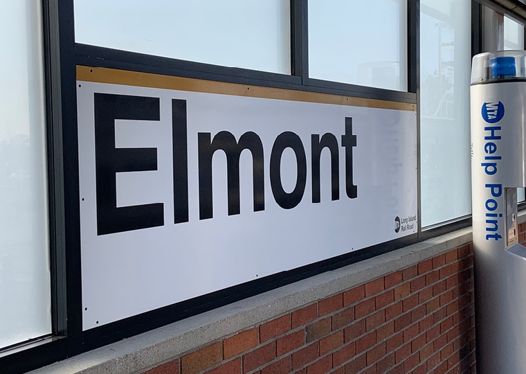 Elmont Station Sign