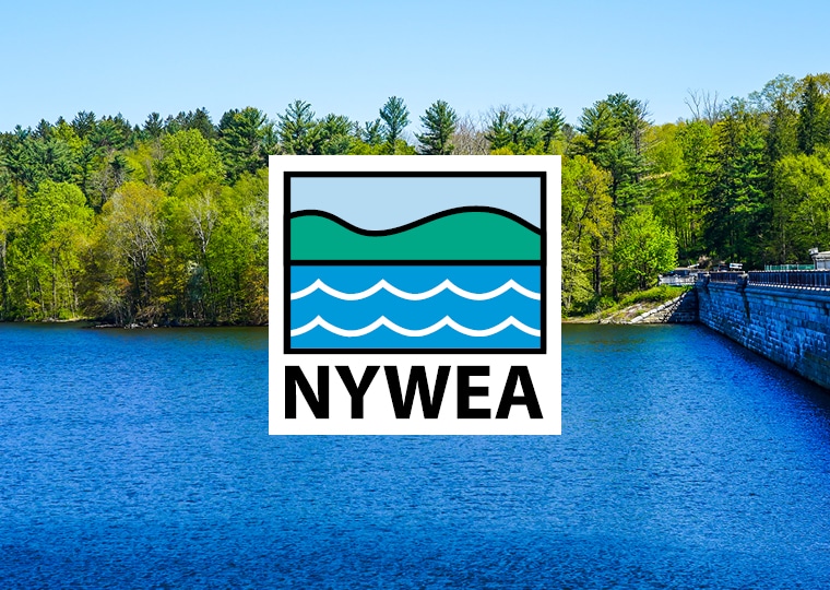 NYWEA logo over water