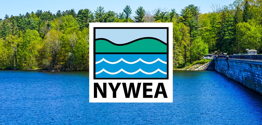 NYWEA logo over water