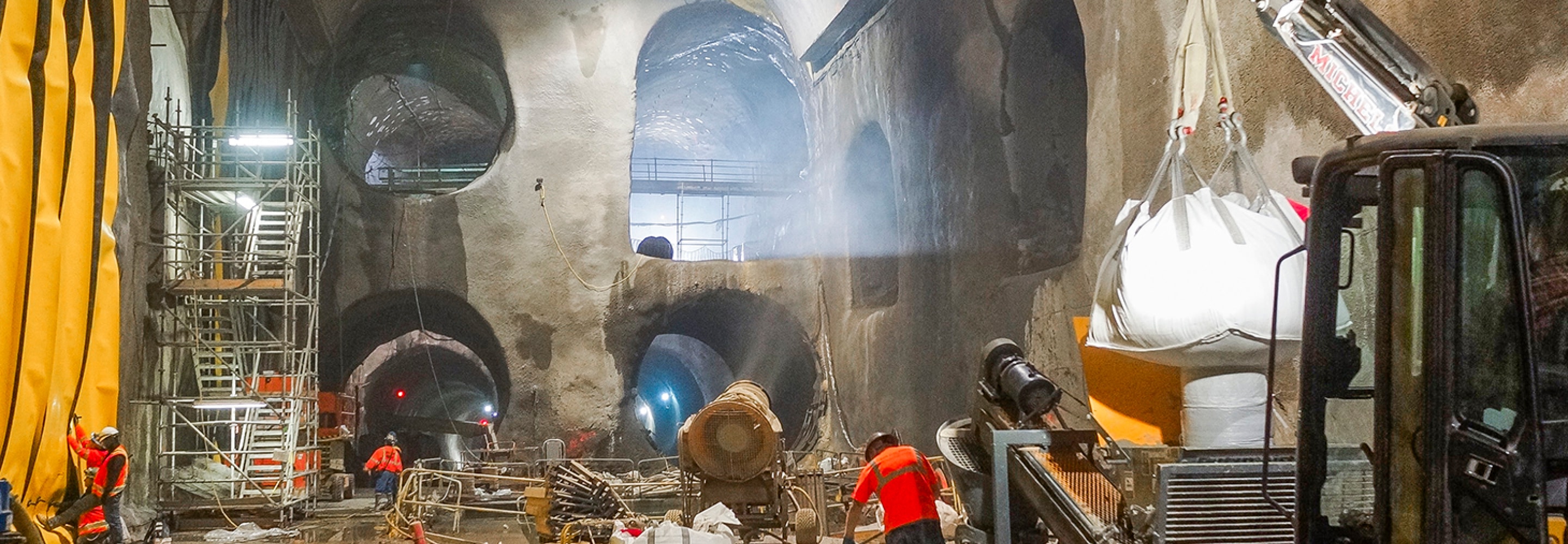 Workers excavate the tunnels for Grand Central Madison