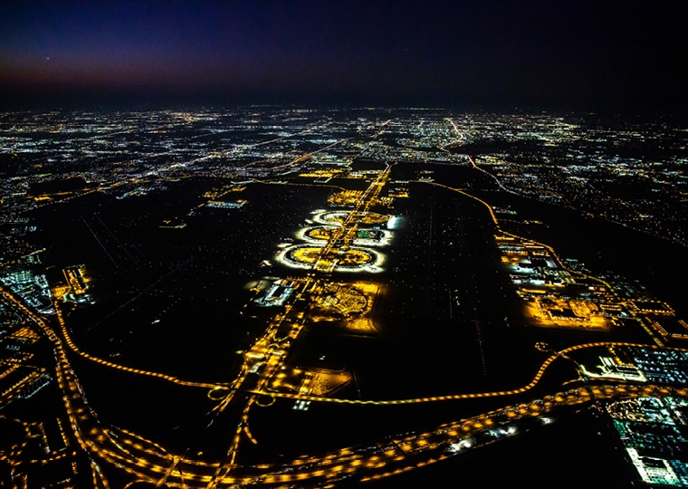 Dallas Fort Worth Aiport at night