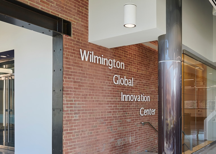 Wilmington Global Innovation Center building signage